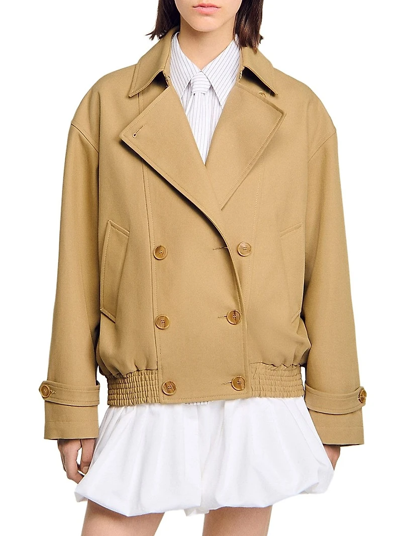 Short Oversized Trench Coat