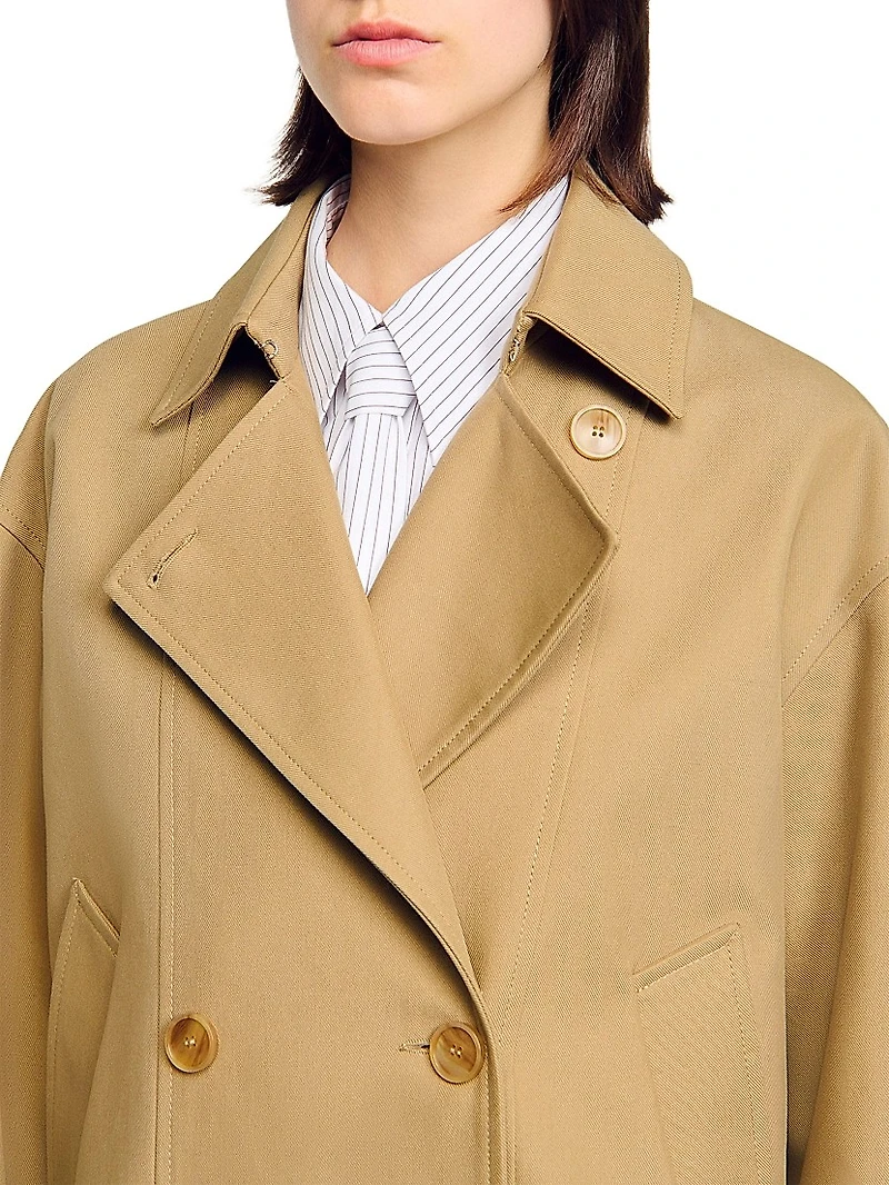 Short Oversized Trench Coat