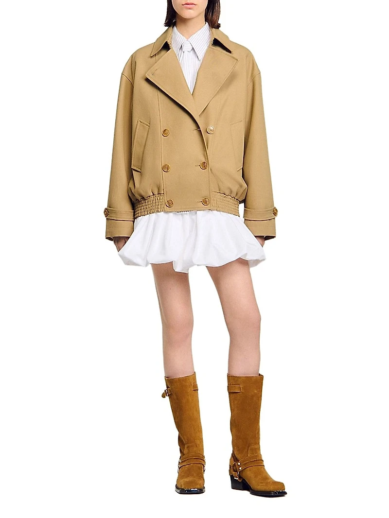 Short Oversized Trench Coat