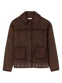 Studded Suede Leather Jacket