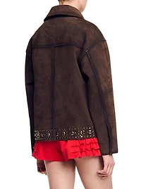 Studded Suede Leather Jacket