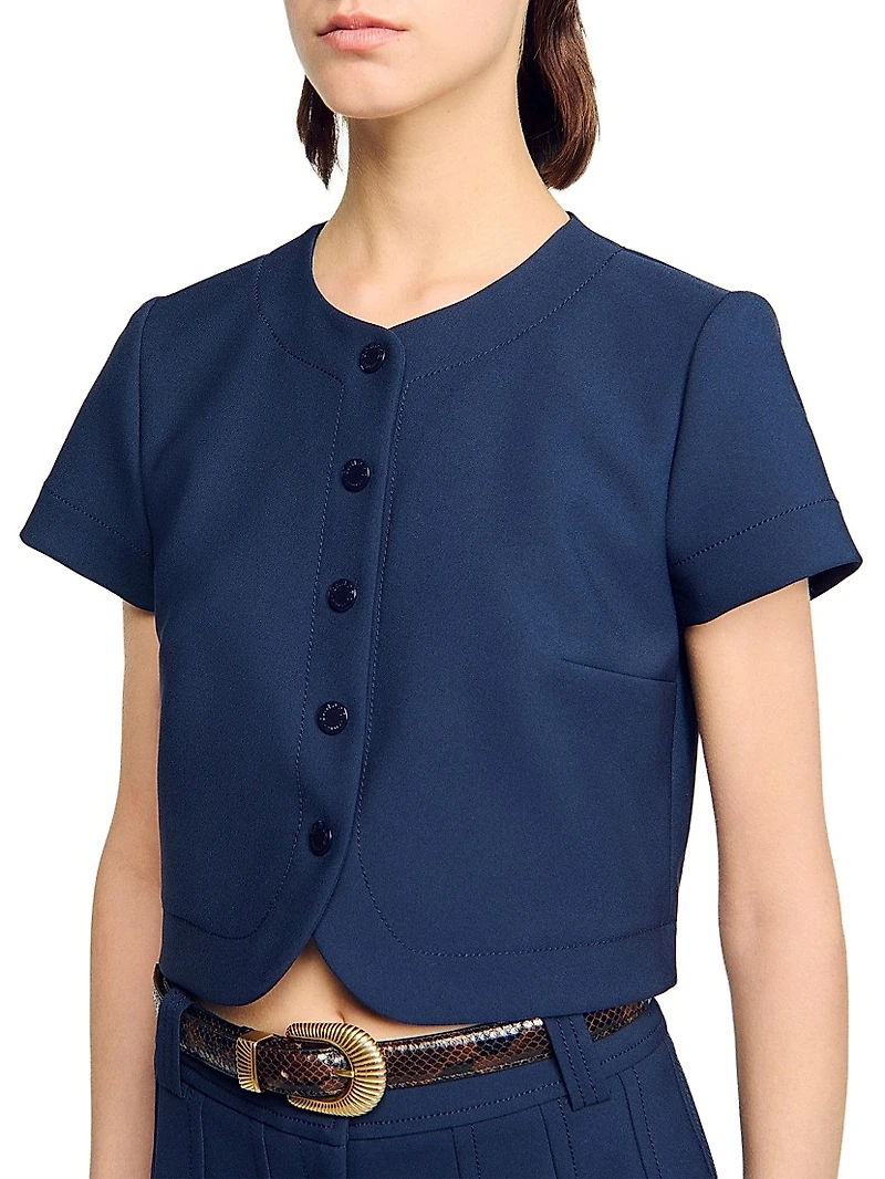 Buttoned Crop Top