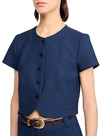 Buttoned Crop Top