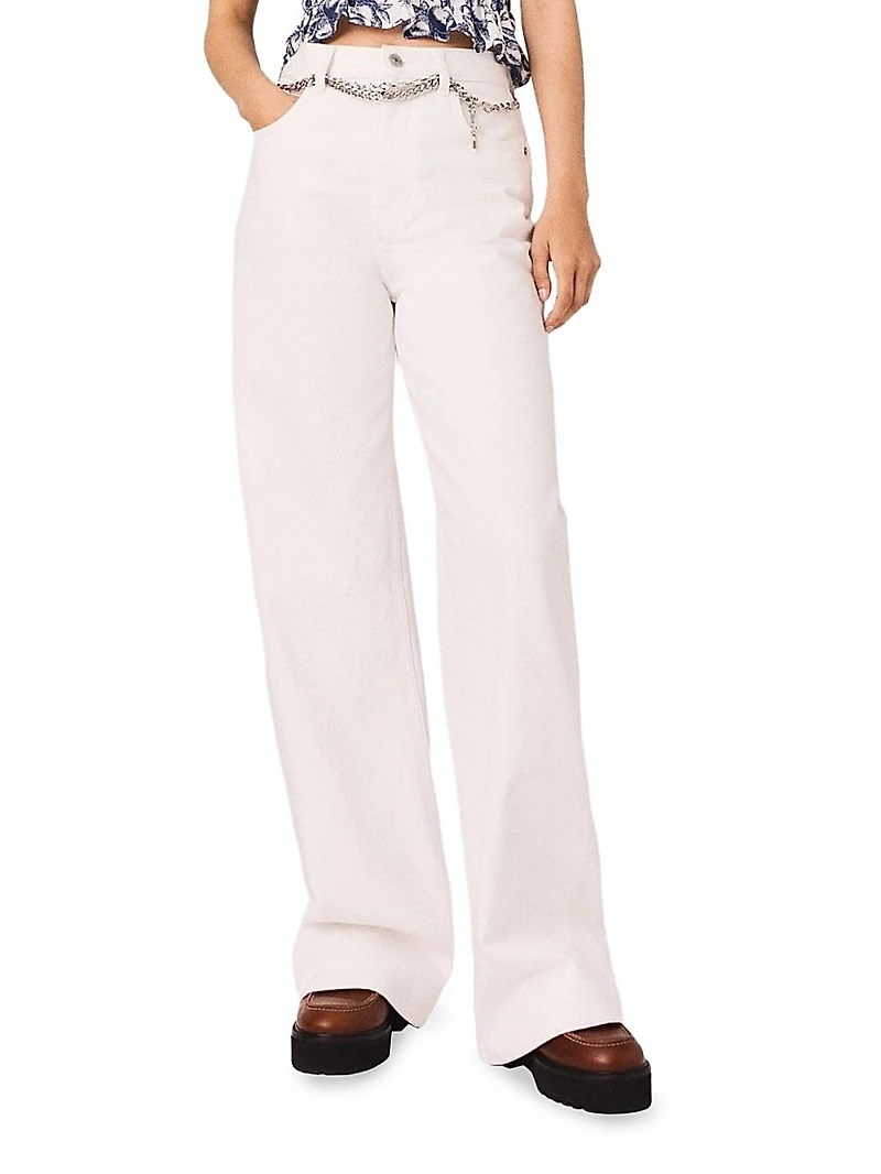 High-Waisted Wide-Leg Jeans