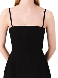 Short Strapless Linen Dress