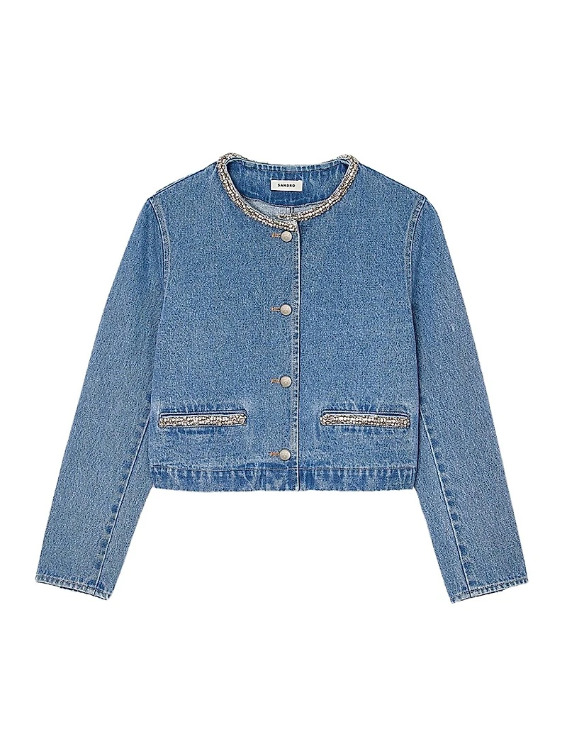 Rhinestone Denim Jacket