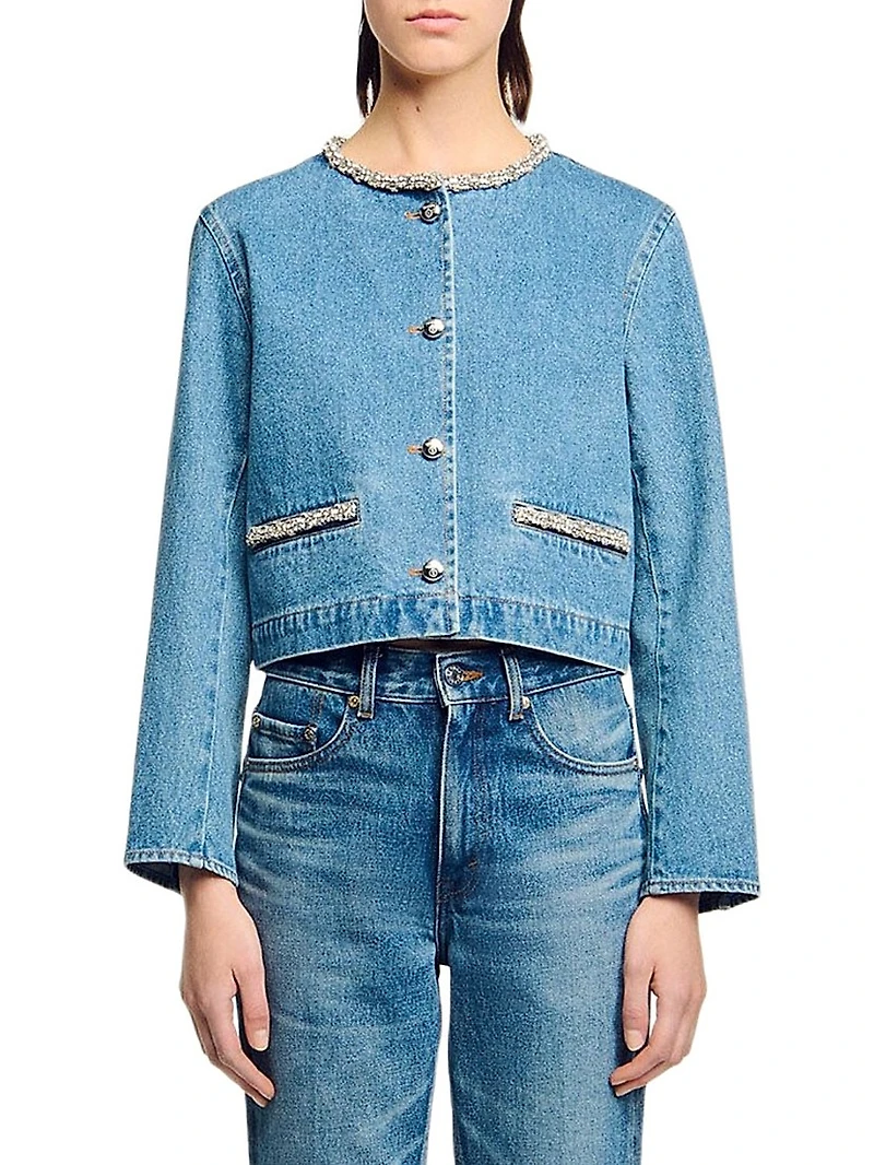 Rhinestone Denim Jacket
