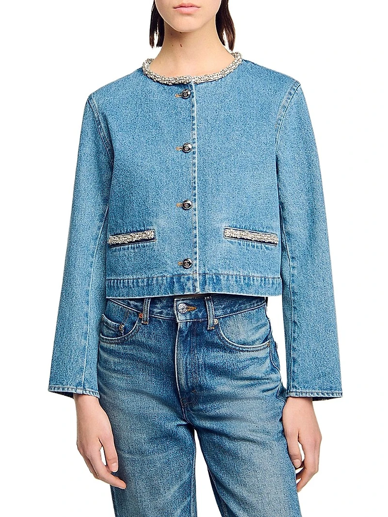 Rhinestone Denim Jacket