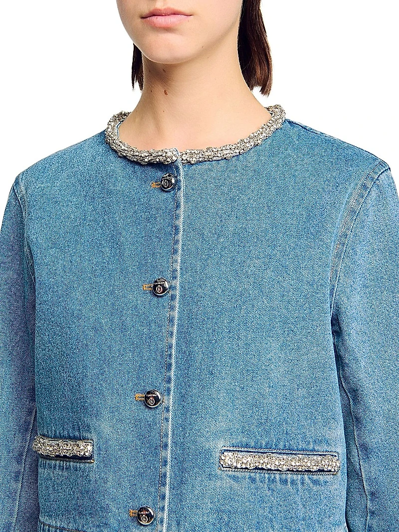 Rhinestone Denim Jacket