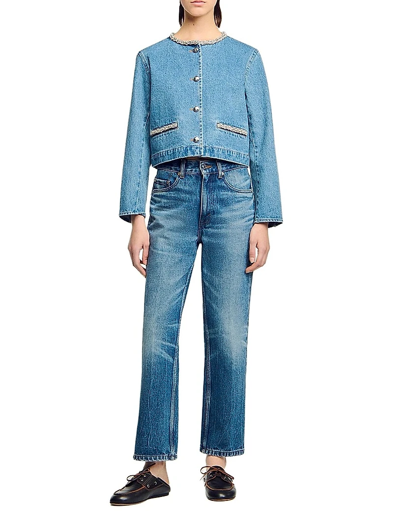 Rhinestone Denim Jacket