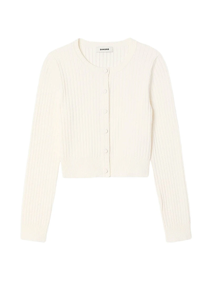 Short Fine Knit Cardigan