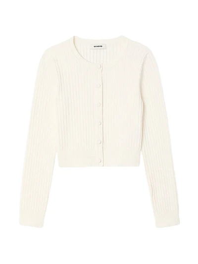Short Fine Knit Cardigan