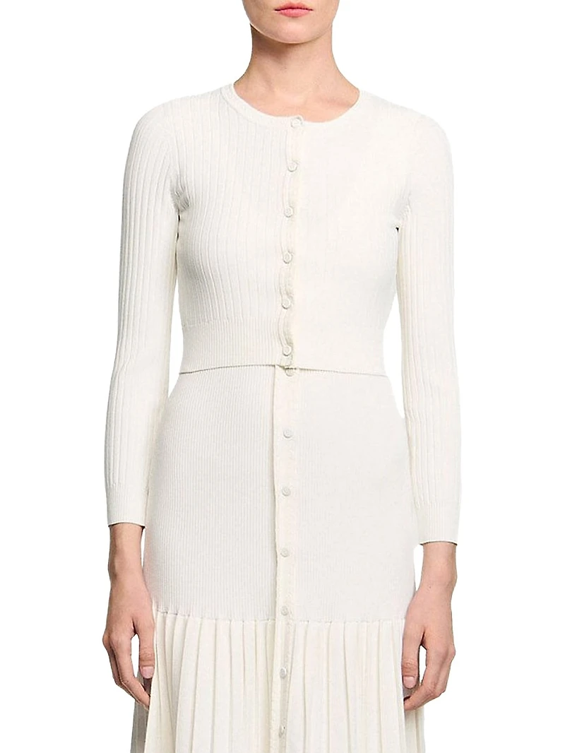 Short Fine Knit Cardigan
