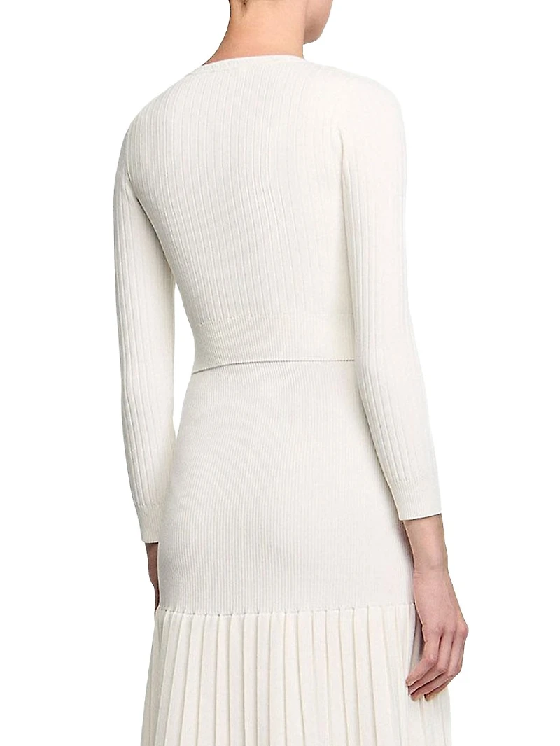 Short Fine Knit Cardigan