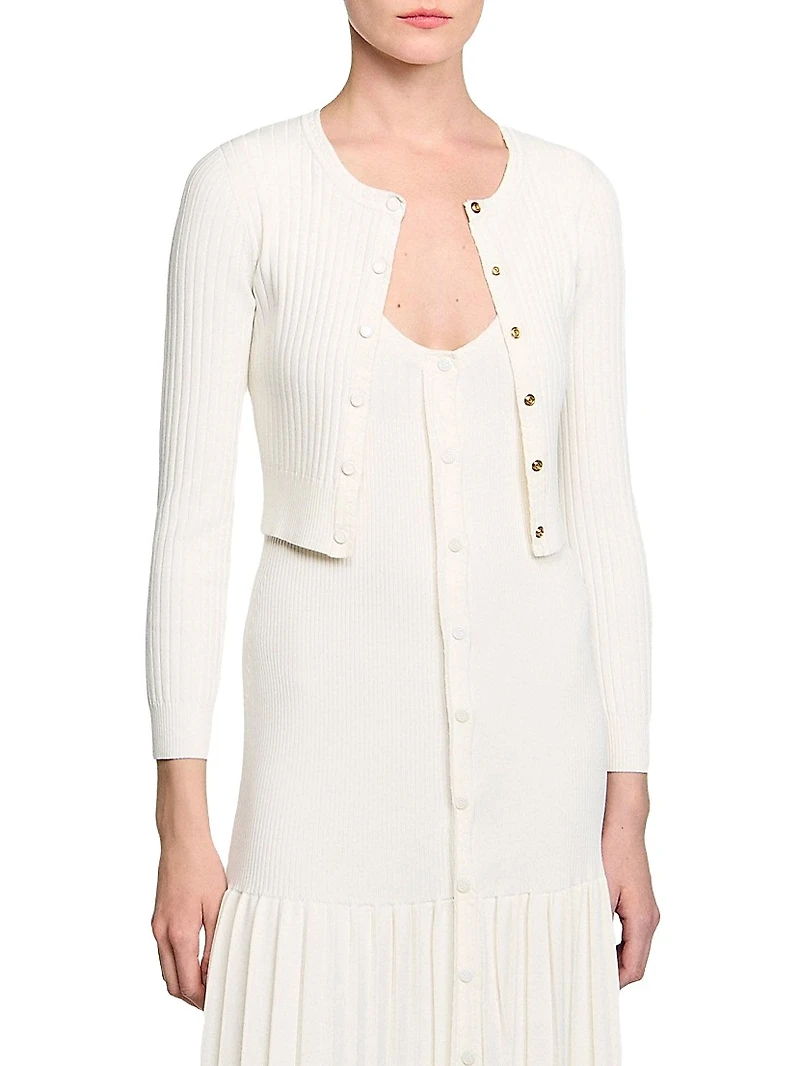 Short Fine Knit Cardigan