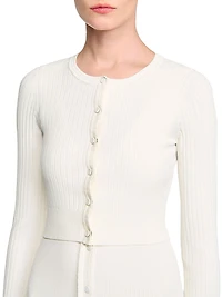 Short Fine Knit Cardigan