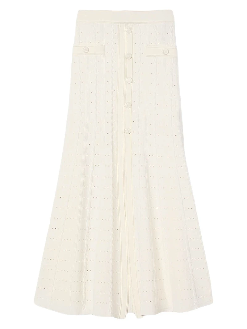 Pointelle Knit Skirt