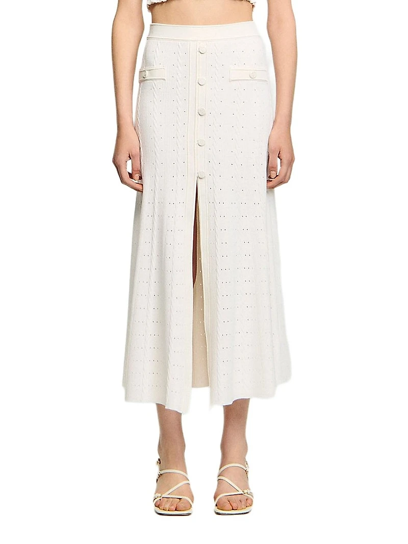 Pointelle Knit Skirt