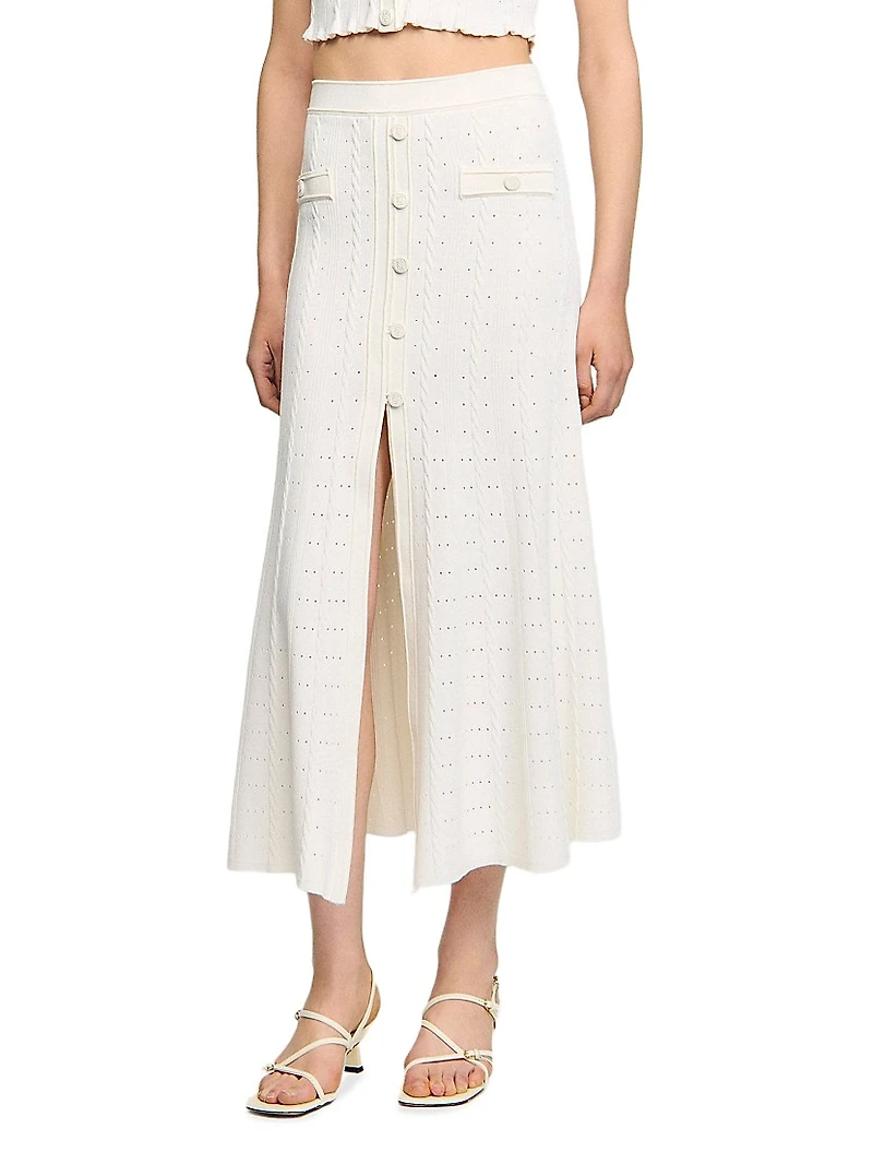 Pointelle Knit Skirt