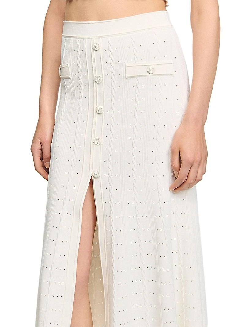 Pointelle Knit Skirt