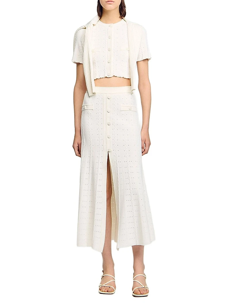 Pointelle Knit Skirt