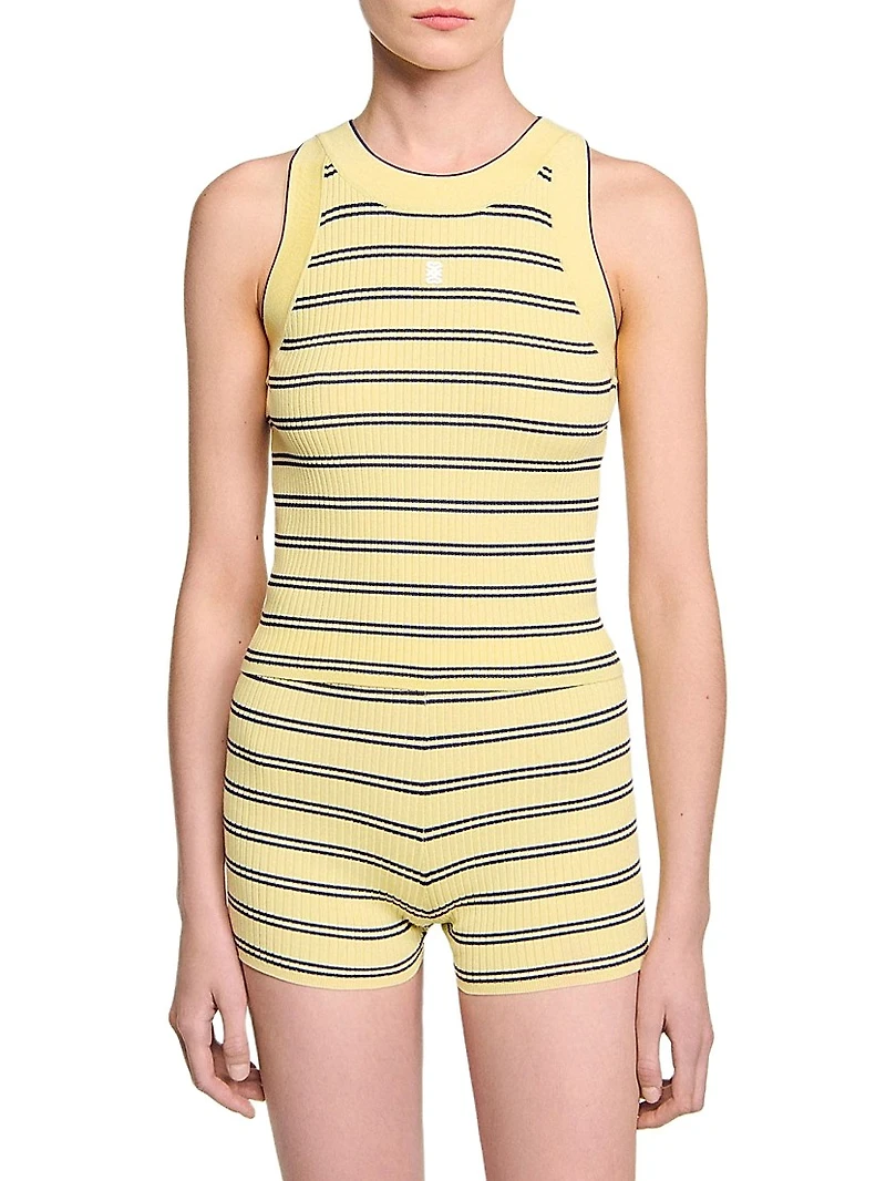 Striped Knit Vest Top