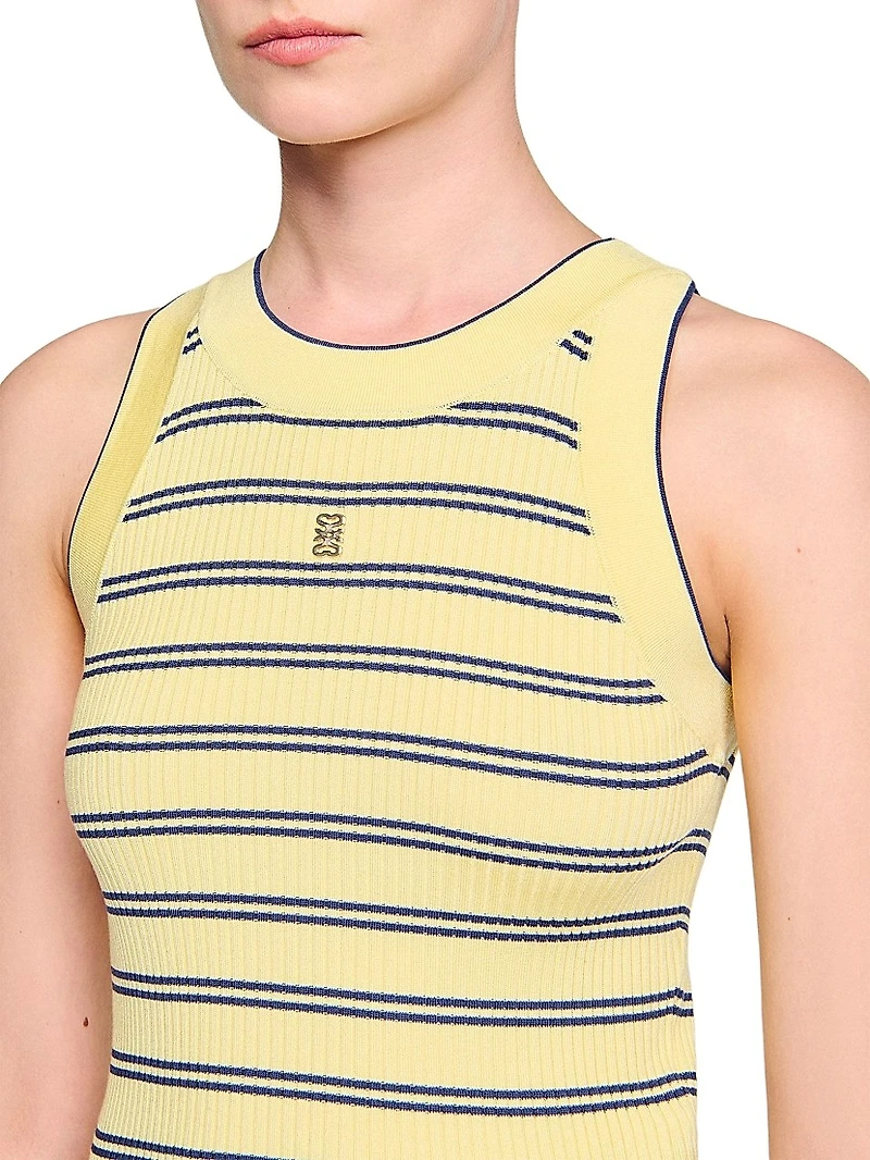 Striped Knit Vest Top