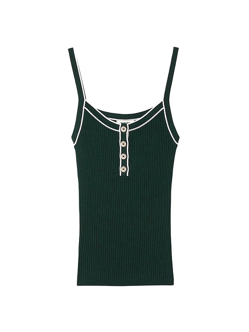 Two Tone Knit Vest Top