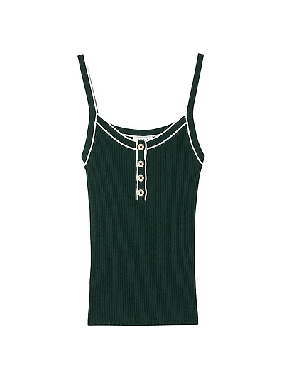 Two Tone Knit Vest Top