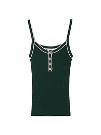 Two Tone Knit Vest Top