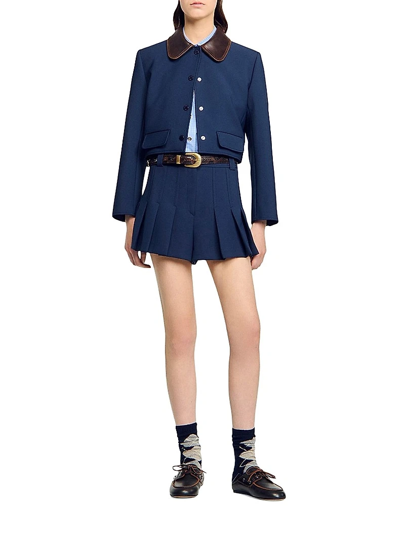 Tailored Pleated Shorts