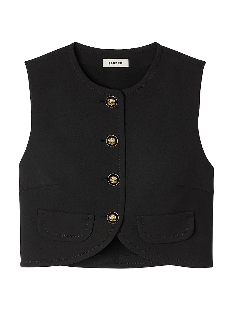 Buttoned Crop Top