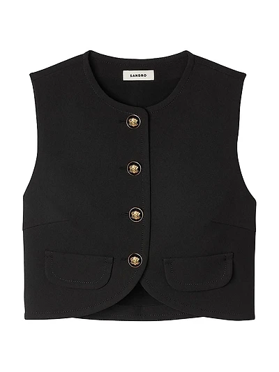 Buttoned Crop Top