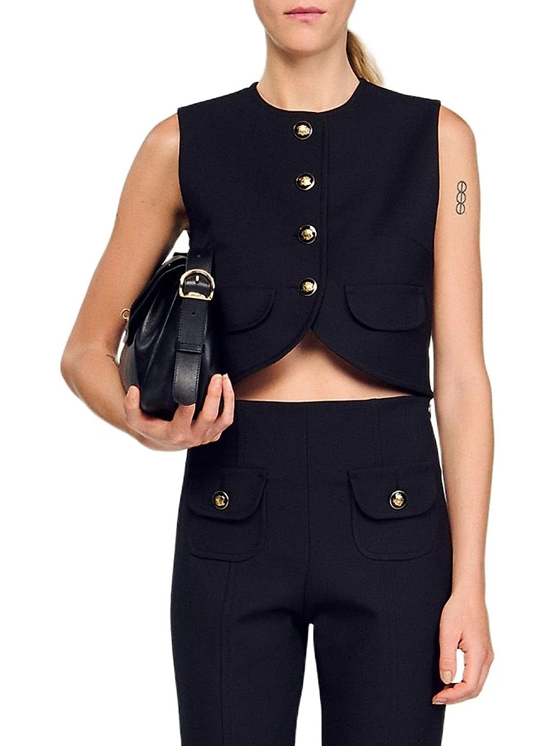 Buttoned Crop Top