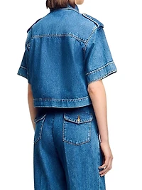 Cropped Denim Shirt