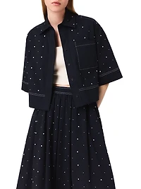 Cropped Shirt with Studs