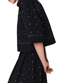 Cropped Shirt with Studs