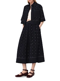 Cropped Shirt with Studs