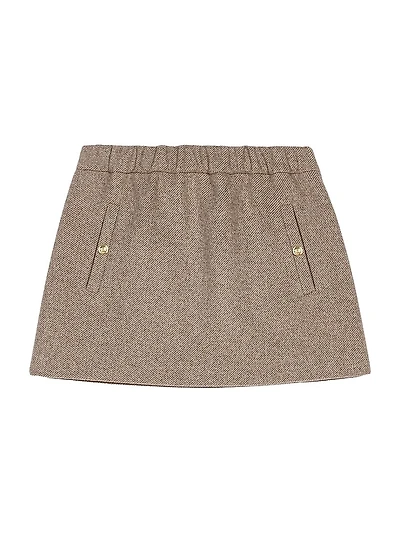 Short Wool Blend Skirt