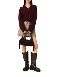 Short Wool Blend Skirt