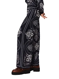 Flowing Paisley Print Trousers