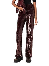 Sequin-Embroidered Trousers
