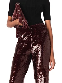 Sequin-Embroidered Trousers