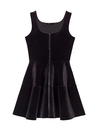 Short Velvet Skater Dress