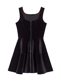 Short Velvet Skater Dress