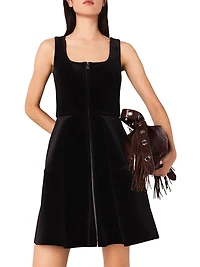 Short Velvet Skater Dress