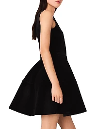 Short Velvet Skater Dress