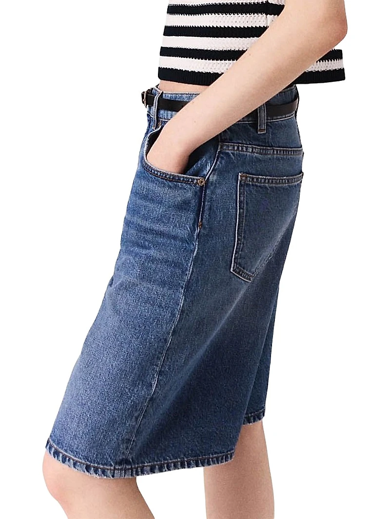 Denim Bermuda Shorts