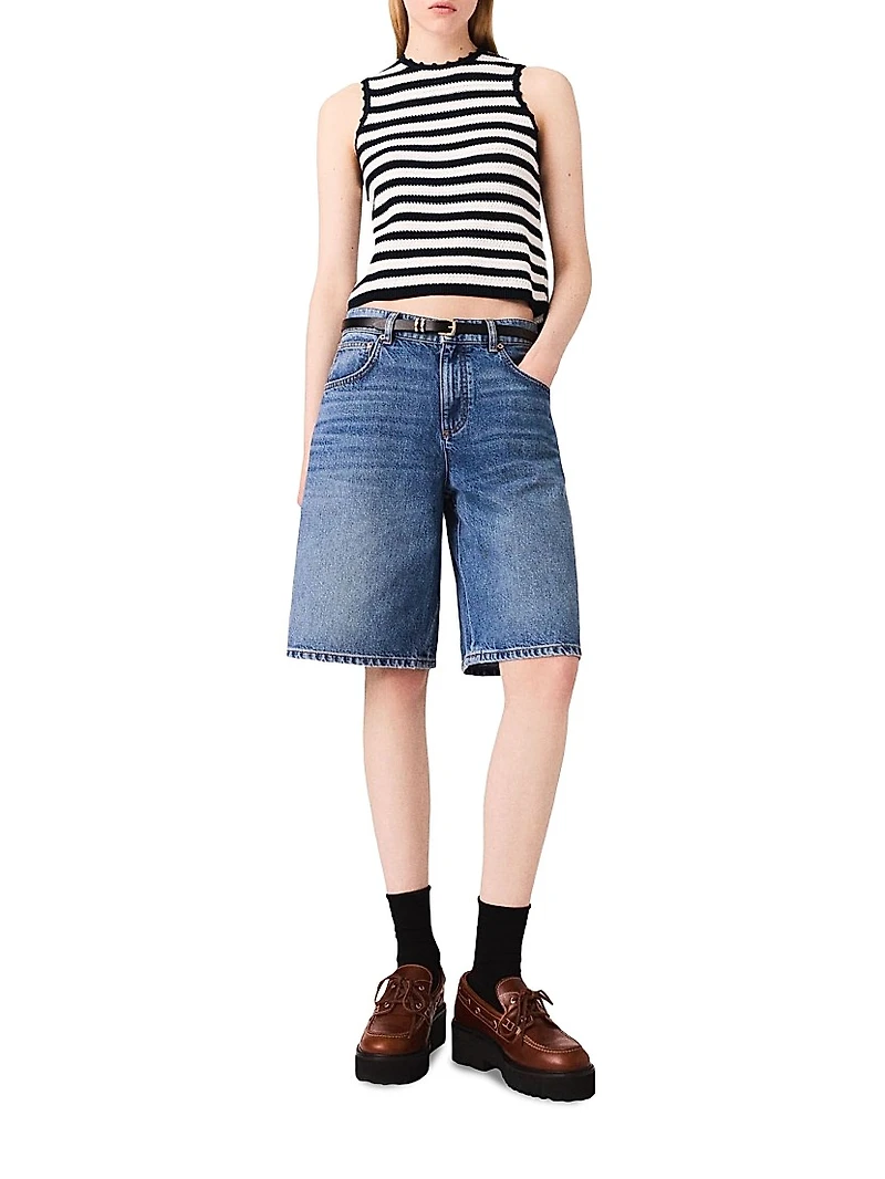 Denim Bermuda Shorts