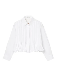 Pleated Cropped Shirt